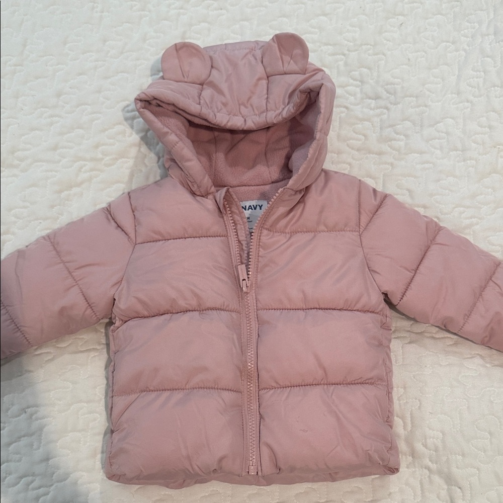 Old Navy Light Pink Baby Puffer Jacket